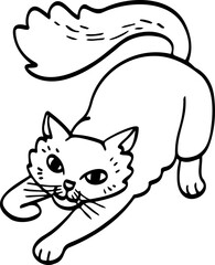 cute cartoon cat drawing.