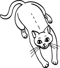 cute cartoon cat drawing.