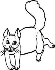 cute cartoon cat drawing.