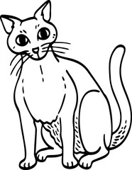 cute cartoon cat drawing.