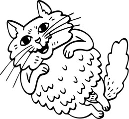 cute cartoon cat drawing.