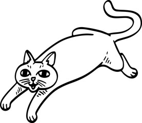 cute cartoon cat drawing.