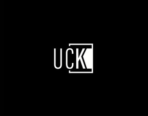 UCK Logo and Graphics Design, Modern and Sleek Vector Art and Icons isolated on black background