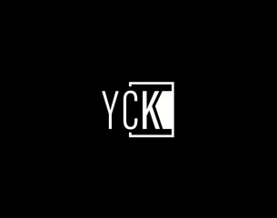 YCK Logo and Graphics Design, Modern and Sleek Vector Art and Icons isolated on black background