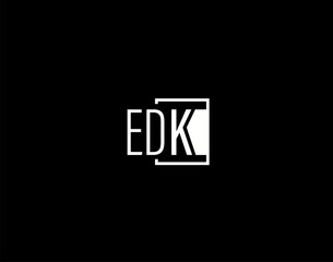 EDK Logo and Graphics Design, Modern and Sleek Vector Art and Icons isolated on black background