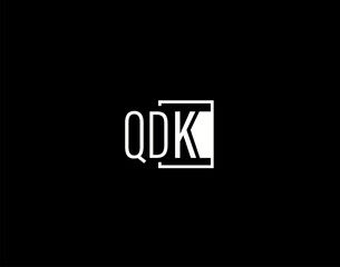 QDK Logo and Graphics Design, Modern and Sleek Vector Art and Icons isolated on black background
