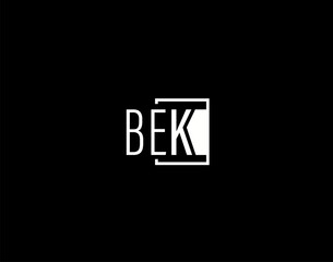 BEK Logo and Graphics Design, Modern and Sleek Vector Art and Icons isolated on black background