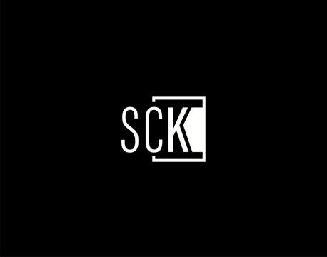 SCK Logo and Graphics Design, Modern and Sleek Vector Art and Icons isolated on black background