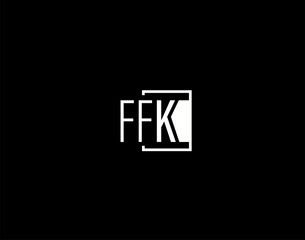 FFK Logo and Graphics Design, Modern and Sleek Vector Art and Icons isolated on black background