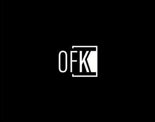 OFK Logo and Graphics Design, Modern and Sleek Vector Art and Icons isolated on black background