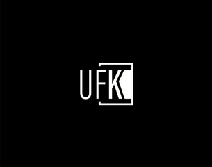 Obraz premium UFK Logo and Graphics Design, Modern and Sleek Vector Art and Icons isolated on black background