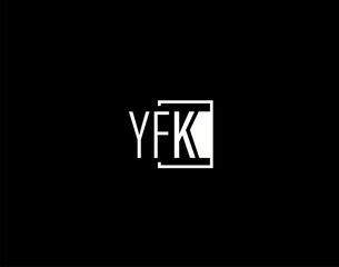 YFK Logo and Graphics Design, Modern and Sleek Vector Art and Icons isolated on black background