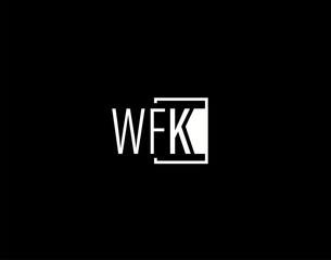 WFK Logo and Graphics Design, Modern and Sleek Vector Art and Icons isolated on black background