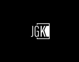 JGK Logo and Graphics Design, Modern and Sleek Vector Art and Icons isolated on black background