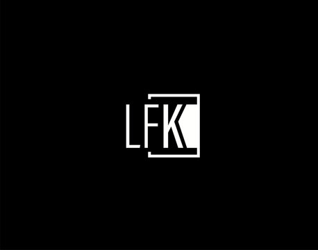 LFK Logo and Graphics Design, Modern and Sleek Vector Art and Icons isolated on black background