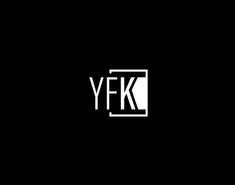 YFK Logo and Graphics Design, Modern and Sleek Vector Art and Icons isolated on black background