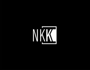 NKK Logo and Graphics Design, Modern and Sleek Vector Art and Icons isolated on black background
