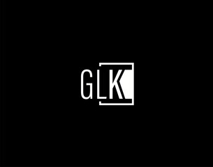 GLK Logo and Graphics Design, Modern and Sleek Vector Art and Icons isolated on black background
