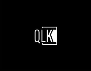 QLK Logo and Graphics Design, Modern and Sleek Vector Art and Icons isolated on black background