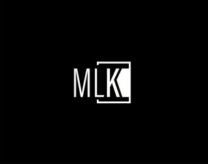 MLK Logo and Graphics Design, Modern and Sleek Vector Art and Icons isolated on black background