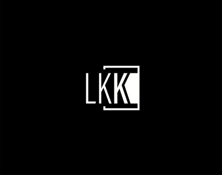LKK Logo and Graphics Design, Modern and Sleek Vector Art and Icons isolated on black background