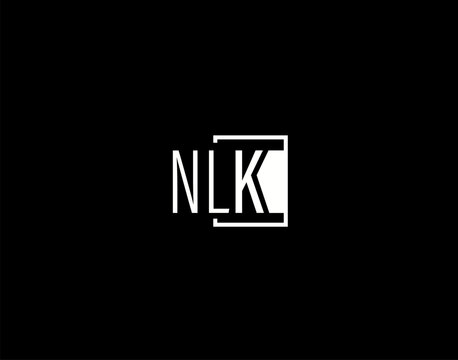 NLK Logo and Graphics Design, Modern and Sleek Vector Art and Icons isolated on black background
