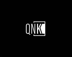 QNK Logo and Graphics Design, Modern and Sleek Vector Art and Icons isolated on black background