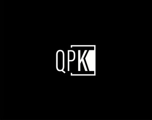 QPK Logo and Graphics Design, Modern and Sleek Vector Art and Icons isolated on black background