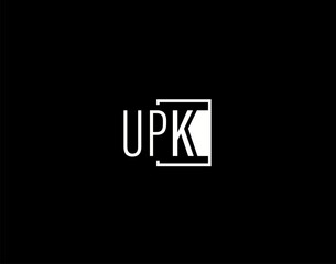 UPK Logo and Graphics Design, Modern and Sleek Vector Art and Icons isolated on black background