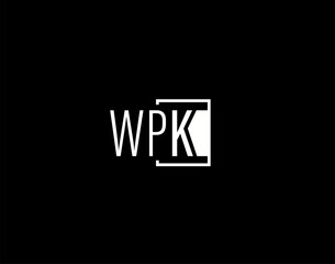 WPK Logo and Graphics Design, Modern and Sleek Vector Art and Icons isolated on black background