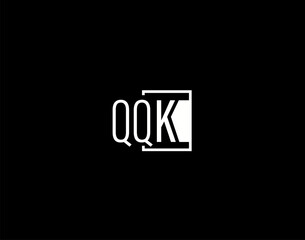 QQK Logo and Graphics Design, Modern and Sleek Vector Art and Icons isolated on black background