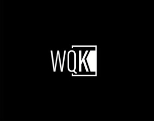 Fototapeta na wymiar WQK Logo and Graphics Design, Modern and Sleek Vector Art and Icons isolated on black background