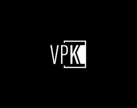 VPK Logo and Graphics Design, Modern and Sleek Vector Art and Icons isolated on black background