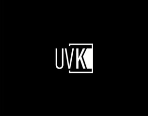 UVK Logo and Graphics Design, Modern and Sleek Vector Art and Icons isolated on black background