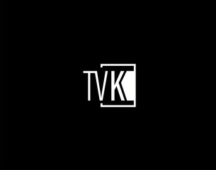 TVK Logo and Graphics Design, Modern and Sleek Vector Art and Icons isolated on black background