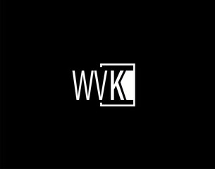 WVK Logo and Graphics Design, Modern and Sleek Vector Art and Icons isolated on black background