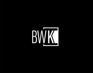 BWK Logo and Graphics Design, Modern and Sleek Vector Art and Icons isolated on black background