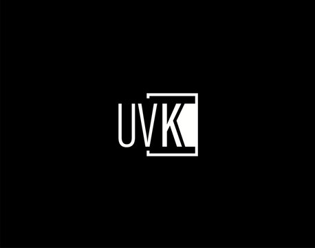 UVK Logo and Graphics Design, Modern and Sleek Vector Art and Icons isolated on black background