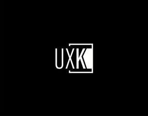 UXK Logo and Graphics Design, Modern and Sleek Vector Art and Icons isolated on black background