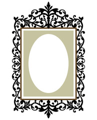 Illustration of an ornate and decorative frame, full scalable vector graphic for easy editing and color change, included Eps v8 and 300 dpi JPG