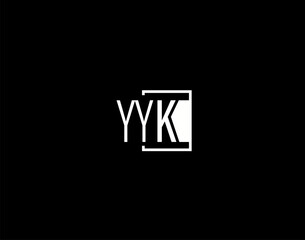 YYK Logo and Graphics Design, Modern and Sleek Vector Art and Icons isolated on black background