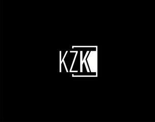 KZK Logo and Graphics Design, Modern and Sleek Vector Art and Icons isolated on black background
