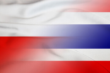 Poland and Thailand political flag transborder contract THA POL