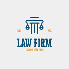 Creative legal pillar column logo design for lawfirm business vector concept Illustration idea