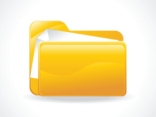 abstract glosy folder icon vector illustration