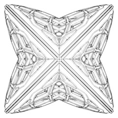 Abstract Construction Structure Vector. Illustration Isolated On White Background. A Vector Illustration Of Architectural Futuristic Construction.