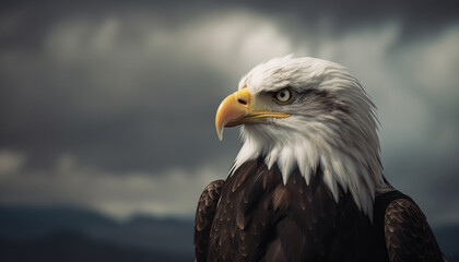 portrait of a eagle generative art