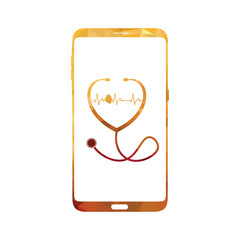 Pharmacy Medical Stethoscope Hospital Vector With Mobile Phone Illustration