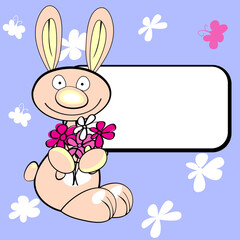 Rabbit with copy space