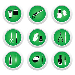 Fototapeta premium Cosmetic icons. Vector
